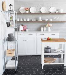 While traditionally small hexagon tiles were often used in country why not pair them with wood effect floor tiles and country cottage style units for a rustic feel? Drawn To Dark Floors Bedrosians Tile Stone