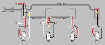 Before starting, ensure you have a plan in place as to what outlets, changes and fixtures will be involved in your project. How Can I Wire Several Receptacles Between Three Way Switches So They Re Half Switched Home Improvement Stack Exchange