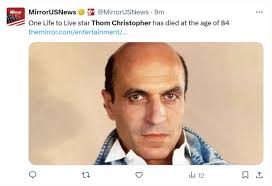 Thom Christopher fallece: recordando su legado televisivo