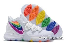 New Release Nike Kyrie 5 Rainbow Multi Color Price 100 00 Women Stephen Curry Shoes Online Basketball Shoes Kyrie Nike Basketball Shoes Girls Basketball Shoes