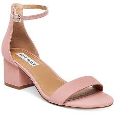 Steve Madden Women S Irenee Two Piece Block Heel Sandals 79 Liked On Polyvore Featuring Shoes Sandals Light Pink Strap Sandals Women Heels Sandals Heels