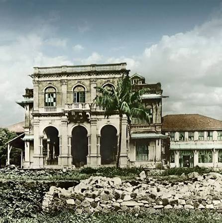 Built Late 18th Century. Colonial Era India, Bombay (Mumbai), Mazagaon. 'Tarala' This grand mansion was built by the Parsi Wadia family in the late 18th Century. In the early 19th century it