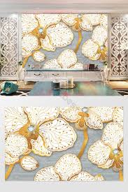 Modern Minimalist Stone Golden Flower Tv Background Wall Decors 3d Models Psd Free Download Pikbest Decor Modern Minimalist Modern Wall Decor