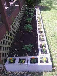 Concretamente, la idea trata de apilar varios bloques de cemento y colocarlos apilados formando una especie de pared, aunque cambiando algunos de ellos y poniéndolos en perpendicular, para de esa. Maceteros Con Bloques De Cemento Cinder Block Garden Flower Bed Borders Diy Patio