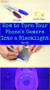 How To Turn Your Phone S Camera Into A Blacklight With Images Blacklight Diy Diy Black Light Black Light