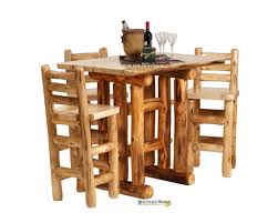From simply designed pine tables, to the elegant dark look of hickory, let your dining room speak volumes about you. Logfurnitureco