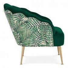 The elegant and comfortable chair has walnut wooden legs and a subtle button design which will give. Evelyn Accent Chair Velvet Upholstered Green Palm Leaf Accent Chairs Upholstered Chairs Green Accent Chair