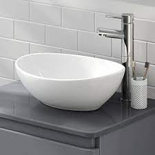Well you're in luck, because here they come. Lexonelec Countertop Basin Bathroom Wash Basin Oval Round Bowl Top Ceramic Basin Sink Modern Design Oval Round Buy Online In Poland At Desertcart Pl Productid 75386255