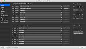 Inside the audio tab, you'll be presented with a list of audio output devices, grouped by type, and in some cases, by which computer or device they are. The Qlab Zoom Guide