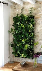 Indoor Vertikaler Garten An Einer Steinwand Vertikalergarten Indoor Decorationidea Garten Vertical Garden Indoor Artificial Vertical Garden Vertical Garden
