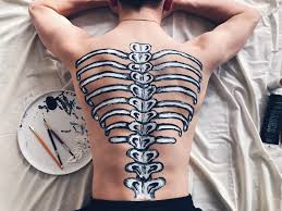 Skeleton Back Painting Body Art Body Art Painting Human Body Art Body Art Tattoos
