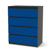 Die kommode ist mit möbelfolie beklebt. Folie Fur Mobel Malm Kommode 4 Schubladen Ikea Blau Dark Creatisto