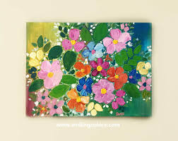 Taking the reference photo of choice, begin sketching it on the canvas. Step By Step Acrylic Painting Tutorial For Easy Colorful Flowers Smiling Colors