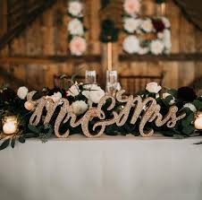 Glitter Mr And Mrs Sign For Wedding Sweetheart Table Mr And Etsy Head Table Wedding Sweetheart Table Wedding Wedding Decorations