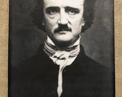 Edgar Allan Poe, Portrait Print, Handcrafted Mini Plaque