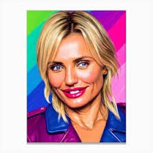Cameron Diaz 1 Pop Movies Art Movies Canvas Print by Lights Camera Action