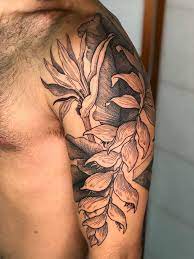 Please to search on seekpng.com. Tropical Flowers Plant Tattoo Nature Tattoos Tropical Flower Tattoos Bird Tattoos Arm