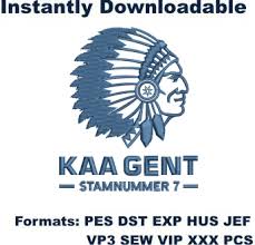 The logo used by kaa gent is not a stereotypical caricature. Embroidery Khazana