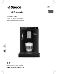 Check spelling or type a new query. Saeco Minuto Hd8662 User Manual Pdf Download Manualslib
