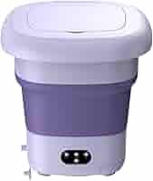 Mini machine à laver pliable, mobile, petite machine à laver, portable,  grande capacité, machine à laver à la main, 3 modes, pour sous-vêtements,  voyages, camping, 9 l (violet) : Amazon.fr: Gros électroménager
