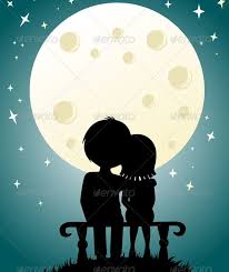 Imagine a beautiful couple taking a sensual bath together. Couple Under The Moonlight Love Cartoon Couple Cute Love Cartoons Cartoons Love