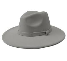 Gray Fedora Panama Upturn Wide Brim Cotton Blend Felt Hat Etsy Fedora Wide Brim Fedora Wide Brimmed