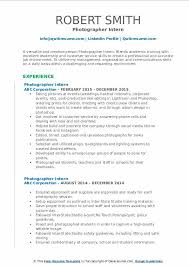 Photographer Resume Samples Qwikresume