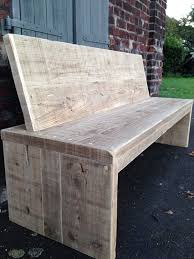 Bank Aus Recyceltem Altem Bauholz Gerustbaubretter Diy Wood Pallet Projects Bench Scaffold Boards