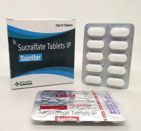 Sucrifar Sucralfate Tablets, 10x10, Treatment: Stomach Problem at ₹ 40/bottle in Surat