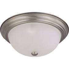 Flush mount ceiling fans are much fancier and attractive as compared to other fans. Nuvo 60 3246 Large Flush Mount Ceiling Light In Brushed Nickel Finish