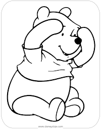 Cute Winnie The Pooh Peek A Boo Coloring Page Winniethepooh Disney Coloring Pages Cute Winnie The Pooh Cute Coloring Pages