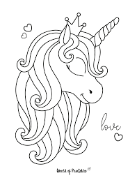 Each printable highlights a word that starts. The Best Unicorn Coloring Pages For Kids Adults World Of Printables