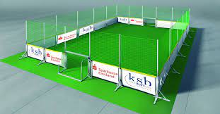 For playing fields for other football codes, see football field (disambiguation). Soccer Court Leihgerate Service Kreissportbund Emsland
