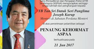 See you in court kurup. Yb Tan Sri Datuk Seri Panglima Joseph Kurup Dilantik Sebagai Penaung Aspaa Persatuan Alumni Sains Pentadbiran Pengajian Polisi Uitm Semalaysia