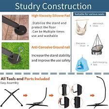Maybe you would like to learn more about one of these? Hammock Chair C Stand Hanging Swing Stand Durable Metal C Shape Frame Hammock Chair Stand W Heavy Duty Solid Steel Construction Crisscross X Shape Base Hanging Hammock Chairs For Indoor Outdoor Pricepulse