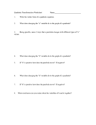 22 4 2 y 1 x 30. Doc Quadratic Transformation Worksheet Name Zahra Bokhari Academia Edu