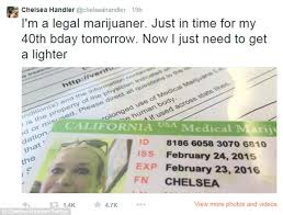 Never gonna run around and desert you. Topless Chelsea Handler Shows Off Her New California Medical Marijuana Card As She Celebrates Her 40th Birthday Daily Mail Online
