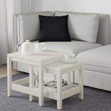 Round white set of 3 nesting coffee table/side table for living room/bed side table/coffee & end table/modern nest of tables/wood side table gallerywood 5 out of 5 stars (81) sale price $76.00 $ 76.00 $ 95.00 original price $95.00 (20% off. Havsta Nest Of Tables Set Of 2 White Ikea