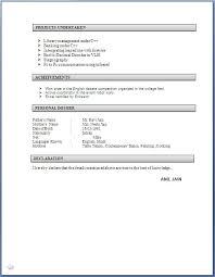 Declaration for resume is a way of trust and transparency. Declaration Format For Resume