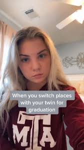 Twins Switch During Graduation