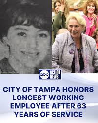 Meet the woman who served under 11 mayors and 59 city council members. On  Friday, Aug. 1, the City of Tampa honored Mary Bryan, their longest-serving  employee.