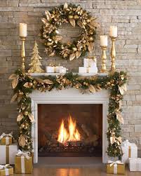 10 Elegant Decor Ideas For A Golden Christmas Christmas Mantel Decorations Christmas Fireplace Decor Gold Christmas Decorations