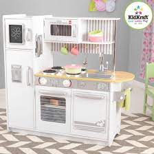 The uptown white play kitchen set offers the most realistic cooking experience a child could possibly have (minus the actual cooking part). Kidkraft Uptown White Play Kitchen Play Kitchen Sets Play Kitchen Toy Kitchen Set