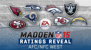 Meanwhile, both nfc teams won and covered. Afc West And Nfc West Ratings In Madden Nfl 15