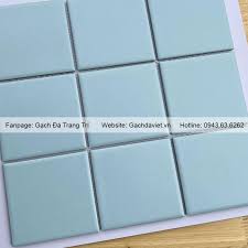 Gạch mosaic màu xanh biển nhạt men mờ kích thước 10x10 VMSG-905