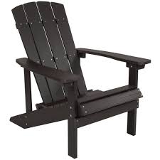 Nothi Site Charlestown All Weather Adirondack Chair In Slate Gray Faux Wood Flash Furniture Ncn5 In 2020 Wood Adirondack Chairs Adirondack Chair Outdoor Dining Chairs