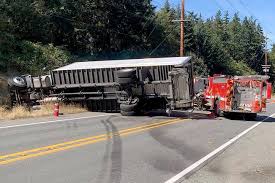) motorists are being urged to allow for extra travel time today after a truck rolled over at a tunnel entrance to the m5 east overnight. Driver Loses Control Tips His Truck Whidbey News Times