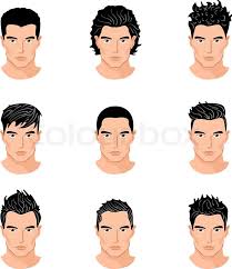 Impeccable long hair styles for men that are easy to pull off. Set Of Close Up Different Hair Style Stock Vector Colourbox