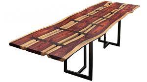 Cocobolo Trio Live Edge Slab Dining Table Live Edge Slab Dining Table Slab Dining Tables Dining Table