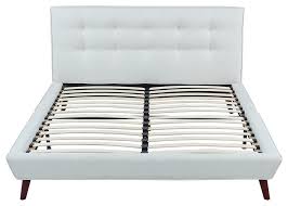 Get 5% in rewards with club o! Midcentury Ivory Linen Low Profile Platform Bed Frame Midcentury Platform Beds By Sofamania